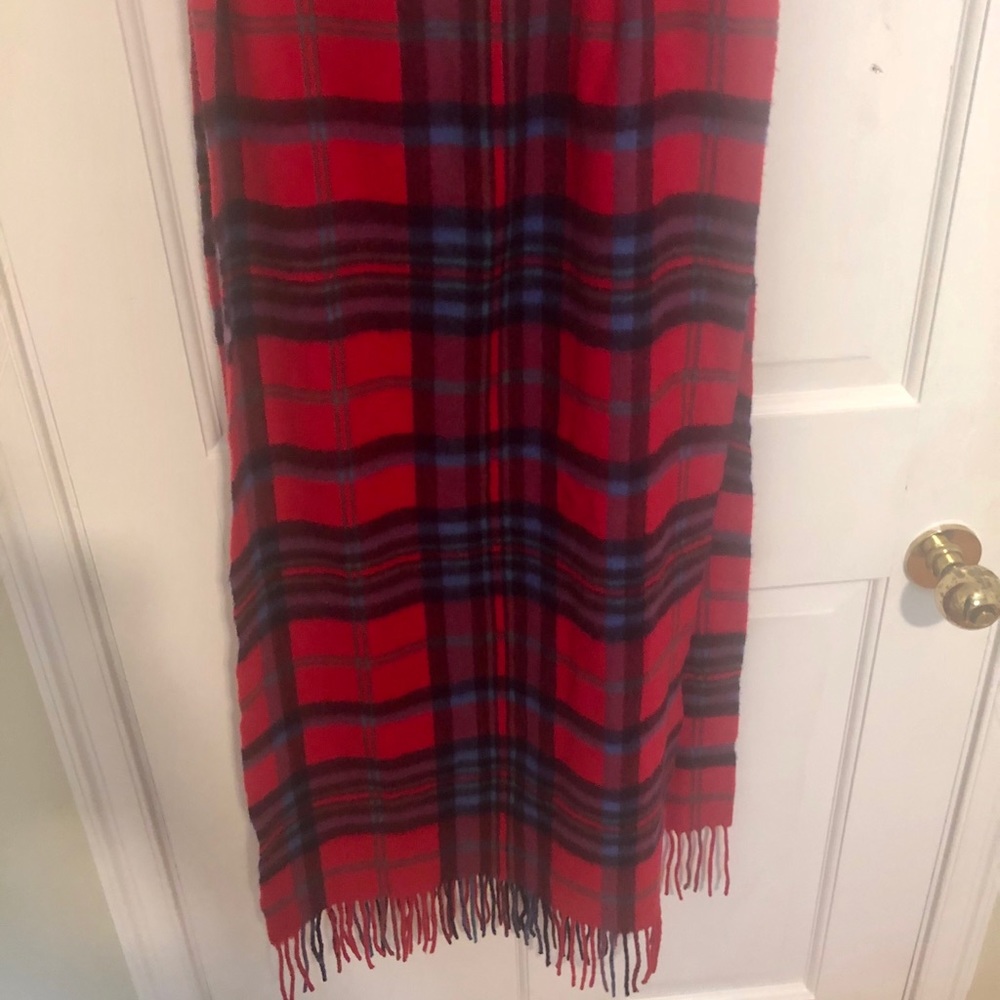 Talbots Red Tartan Cashmere Wrap